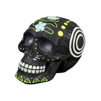 Aqua Della Dia De Los Muertos skull 4- 16.7 x 11.7 x 13.20