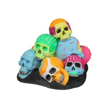 Aqua Della Dias De Los Muertos skull pile 15.1x14.2x11.8cm